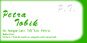 petra tobik business card